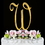 Elegance by Carbonneau W-Sparkle-Gold Sparkle ~ Swarovski Crystal Wedding Cake Topper ~ Gold Letter W