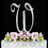 Elegance by Carbonneau W-Sparkle-Silver Sparkle ~ Swarovski Crystal Wedding Cake Topper ~ Silver Letter W