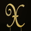 Elegance by Carbonneau X-Sparkle-Gold Sparkle ~ Swarovski Crystal Wedding Cake Topper ~ Gold Letter X