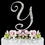 Elegance by Carbonneau Y-Completely-Covered Completely Covered ~ Swarovski Crystal Wedding Cake Topper ~ Letter Y