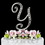 Elegance by Carbonneau Y-Vintage Vintage ~ Swarovski Crystal Wedding Cake Topper ~ Letter Y