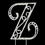 Elegance by Carbonneau Z-Roman Romanesque ~ Swarovski Crystal Wedding Cake Topper ~ Letter Z