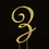 Elegance by Carbonneau Z-Sparkle-Gold Sparkle ~ Swarovski Crystal Wedding Cake Topper ~ Gold Letter Z