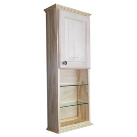 WG Wood Products ASH-136-18s 36" Ashley Series On the wall Cabinet with 18" open shelf 2.5" deep inside