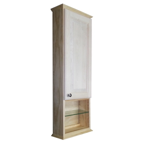 WG Wood Products ASH-242-12s 42" Ashley Series On the wall Cabinet with 12" open shelf 3.5" deep inside, 43.5h x 15.25w x 4 1/4"d
