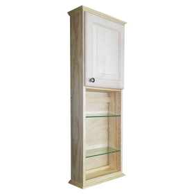 WG Wood Products ASH-248-24s 48" Ashley Series On the wall Cabinet with 24" open shelf 3.5" deep inside