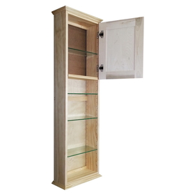 WG Wood Products ASH-248-30s 48" Ashley Series On the wall Cabinet with 30" open shelf 3.5" deep inside