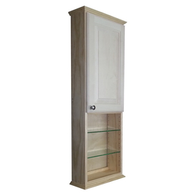 WG Wood Products ASH-348-18s 48" Ashley Series On the wall Cabinet with 18" open shelf 5.5" deep inside, 49.5h x 15.25w x 6 1/4"d