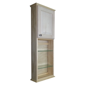 WG Wood Products ASH-348-24s 48" Ashley Series On the wall Cabinet with 24" open shelf 5.5" deep inside