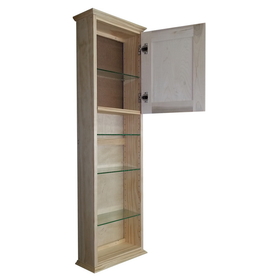 WG Wood Products ASH-348-30s 48" Ashley Series On the wall Cabinet with 30" open shelf 5.5" deep inside