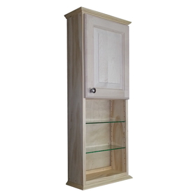WG Wood Products ASH-436-18s 36" Ashley Series On the wall Cabinet with 18" open shelf 7.25" deep inside