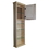 WG Wood Products ASH-448-30s 48" Ashley Series On the wall Cabinet with 30" open shelf 7.25" deep inside