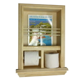 WG Wood Products MR-17 Recessed Magazine Rack/Toilet Paper Combo III