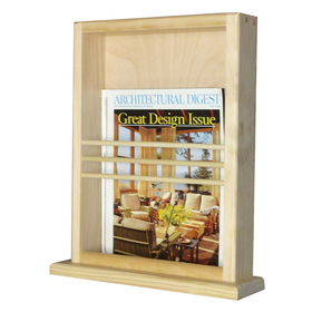 WG Wood Products MR-19 On the wall magazine rack with ledge