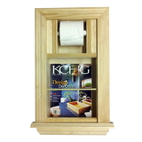 WG Wood Products MR-2 In the wall Magazine Rack plus Toilet Paper Holder