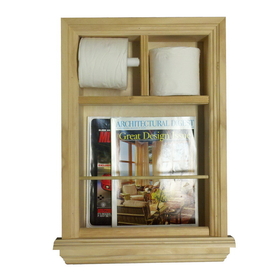 WG Wood Products MR-4 In the wall Magazine Rack/Toilet Paper Combo