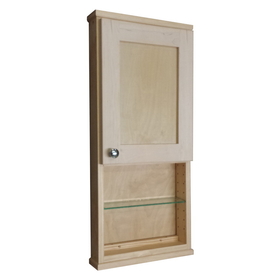 WG Wood Products SHK-124-6s 24" Shaker Series On the wall Cabinet  with 6" open shelf - 2.5" deep inside