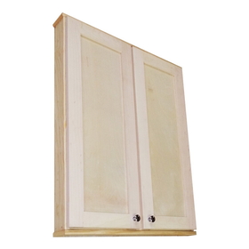 WG Wood Products SHK-124DD 24" Shaker Series Double Door On the wall Cabinet 2.5" deep inside