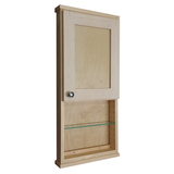 WG Wood Products SHK-130-12s 30" Shaker Series On the wall Cabinet with 12" open shelf 2.5" deep inside, 31.5h x 15.25w x 3 1/4"d