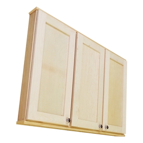 WG Wood Products SHK-130TD 30" Shaker Series Triple On the wall Cabinet 2.5" deep inside