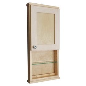 WG Wood Products SHK-136-12s 36" Shaker Series On the wall Cabinet with 12" open shelf 2.5" deep inside, 37.5h x 15.25w x 3 1/4"d