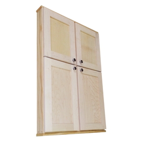 WG Wood Products SHK-142DD 42" Shaker Series Double Door On the wall Cabinet 2.5" deep inside