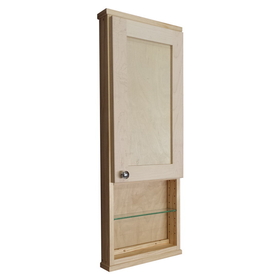 WG Wood Products SHK-148-18s 48" Shaker Series On the wall Cabinet with 18" open shelf 2.5" deep inside, 49.5h x 15.25w x 3 1/4"d