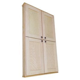 WG Wood Products SHK-148DD 48" Shaker Series Double Door On the wall Cabinet 2.5" deep inside