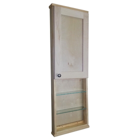 WG Wood Products SHK-242-18s 42" Shaker Series On the wall Cabinet with 18" open shelf 3.5" deep inside