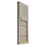 WG Wood Products SHK-242-24s 42" Shaker Series On the wall Cabinet with 24" open shelf 3.5" deep inside