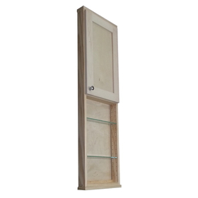 WG Wood Products SHK-248-24s 48" Shaker Series On the wall Cabinet with 24" open shelf 3.5" deep inside