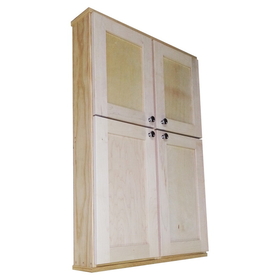 WG Wood Products SHK-342DD 42" Shaker Series Double Door On the wall Cabinet 5.5" deep inside