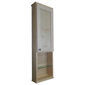 WG Wood Products SHK-348-18s 48" Shaker Series On the wall Cabinet with 18" open shelf 5.5" deep inside, 49.5h x 15.25w x 6 1/4"d