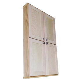 WG Wood Products SHK-348DD 48" Shaker Series Double Door On the wall Cabinet 5.5" deep inside