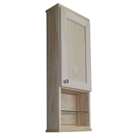WG Wood Products SHK-430-12s 30" Shaker Series On the wall Cabinet with 12" open shelf 7.25" deep inside, 31.5h x 15.25w x 8"d