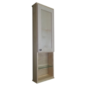 WG Wood Products SHK-442-12s 42" Shaker Series On the wall Cabinet with 12" open shelf 7.25" deep inside, 43.5h x 15.25w x 8"d