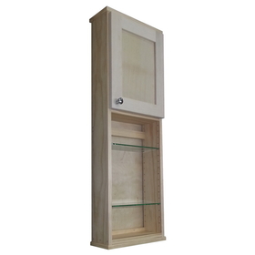 WG Wood Products SHK-442-24s 42" Shaker Series On the wall Cabinet with 24" open shelf 7.25" deep inside