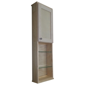 WG Wood Products SHK-448-24s 48" Shaker Series On the wall Cabinet with 24" open shelf 7.25" deep inside