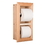 WG Wood Products TP-22 Solid Wood Recessed in wall Bathroom Vertical Mount Wall Hugger Double Toilet Paper Holder-Multiple Finishes