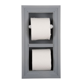 WG Wood Products TP-5 Solid Wood Recessed in wall Bathroom Double Toilet Paper Holder-Multiple Finishes