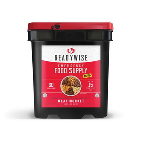 Ready Wise RW07-702 60 Serving Freeze Dried Meat Bucket + 20 Servings Of Rice