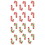 Wilton 190200533 Candy Cane Icing Decorations, 24-Count