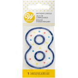 Wilton 191005457 Number 8 Large Birthday Candle, 3-Inch, Purple