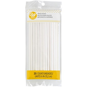 Wilton 1912-1007 White 6-Inch Lollipop Sticks, 35-Count Pack