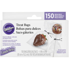Wilton 1912-9508 Clear Confectionary Bags, 150-Count
