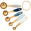 Wilton 2103-0-0279 Navy &amp; Gold Nesting Measuring Spoons with Snap-On Ring, 5-Count