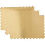 Wilton 2104-4333 Scalloped Gold Cake Boards, 13 x 9 Inch