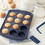 Wilton 2105-0-0352 Diamond-Infused Non-Stick Navy Blue Muffin and Cupcake Pan, 12-Cup