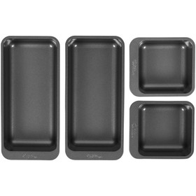 Wilton 2105-0-0671 Perfect Results Square and Oblong Premium Non-Stick Baking Pan Set, 4-Piece