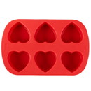 Wilton 2105-4824 Mini Silicone Heart Mold, 6-Cavity Mold for Heart Shaped Cookies and Candy